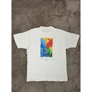 Vintage Mens Tshirt Hanes 1998 Breast Cancer Awareness Stamp Y2K Size L